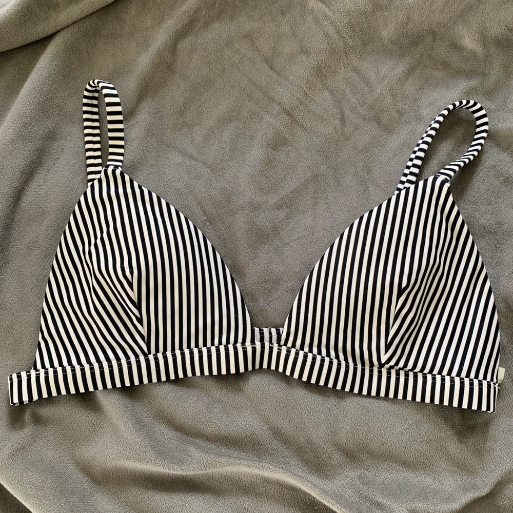 hollister striped bikini top
